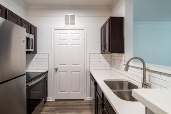 Well equipped kitchen with modern appliances